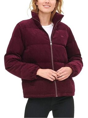 Levi’s Corduroy Puffer Jacket in Burgundy